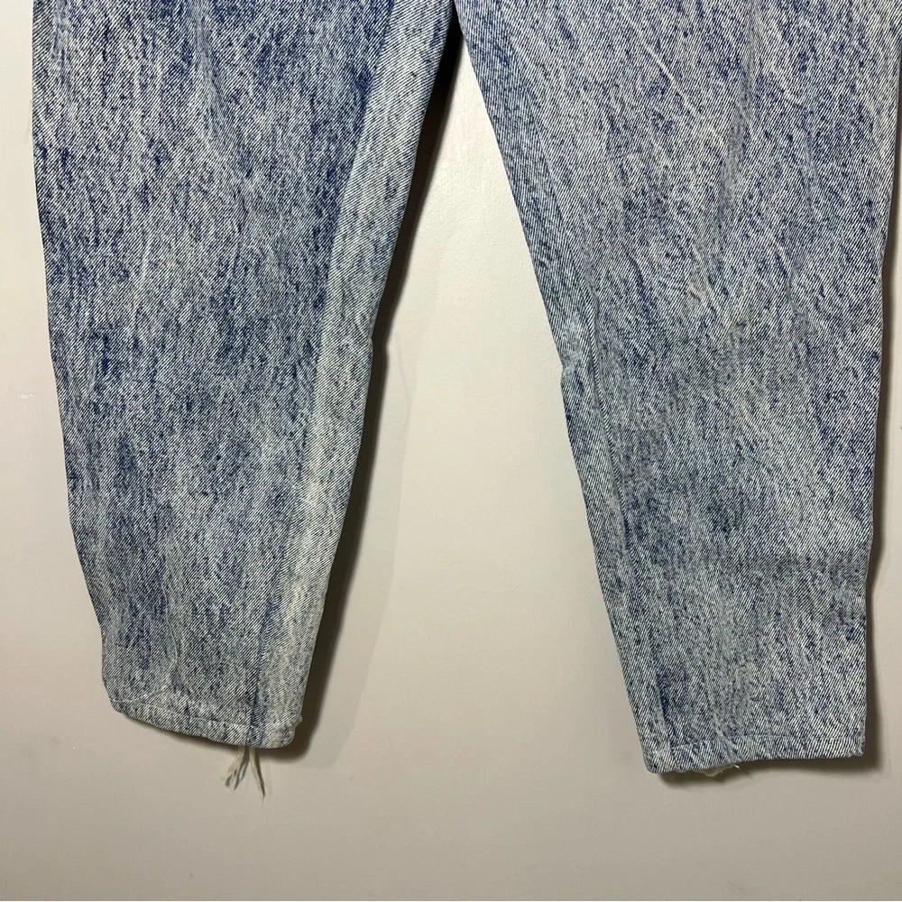 Vintage 80s Acid Wash High Waist Tapered Mom Jeans Grunge Indie Hipster Retro 26